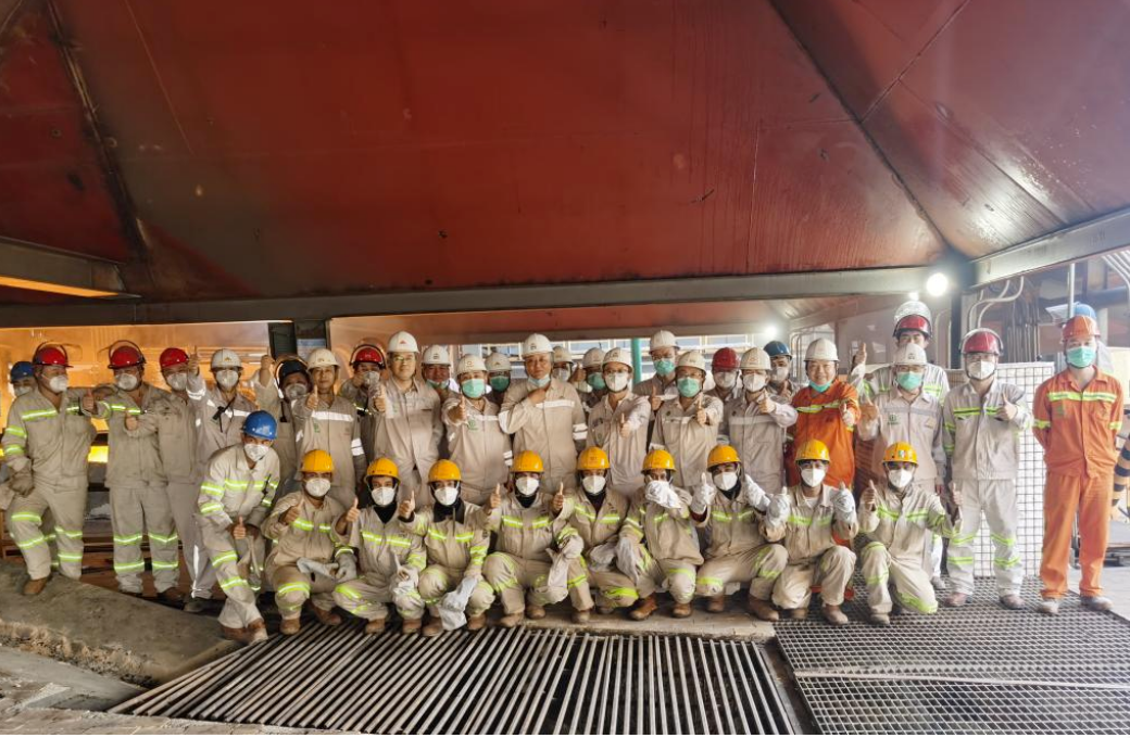 印尼青山园区万嘉镍业有限公司oni镍铁厂46电炉投产