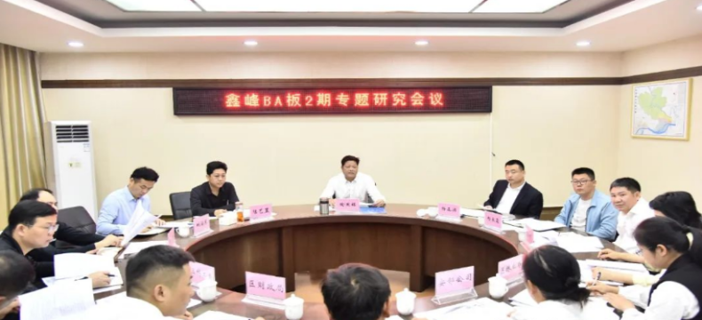 长洲区召开鑫峰BA板2期项目专题研究会议